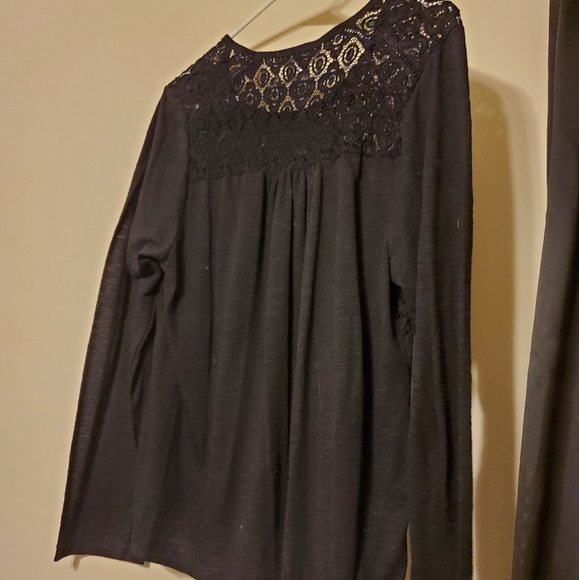 Youth and Revolt Black Sweater lace backing and Shoulders. - Picture 2 of 2